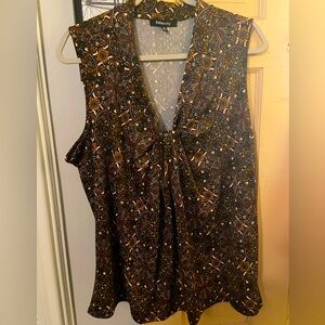 Brown paisley patterned tank